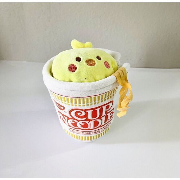 Anirollz x Nissin Cup Noodles Mochi Soft Squishy Mini Plush Keychain baby chick - Picture 3 of 4